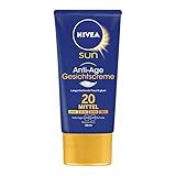 NIVEA SUN Anti-Age Sonnencreme für das Gesicht, Lichtschutzfaktor 20, 50 ml Tube