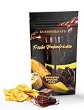 Knabberkraft Bananenchips in Vollmilchschokolade - Premium Qualität aus den Niederlanden - Knusprige Bananen umhüllt von zarter Schokolade - Süße gesunde Snacks, Leckereien, und Trockenfrüchte - 200g