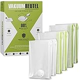 NORDIC® Vakuumbeutel 6 Stück (2M + 2L + 2XL) – BPA Frei INKL. ETIKETTEN - Vakuumbeutel für Kleidung, Bettdecken und vieles mehr - Vacuum Storage Bags – Vakuumierbeutel Bettdecken – Vakuum Aufbewahrung