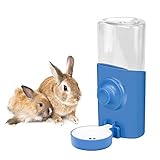 Automatischer Kaninchen Wasserspender 600 ml Wasserflasche Trinkflasche Haustier Trinkflasche zum Aufhängen Wasserspender Wasserflasche für Haustierkäfige Meerschweinchen Katze Hamster(Blau)