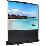 Todeco Beamer Leinwand 80 Zoll 4:3, Mobile Business und Heimkino Beamer, Tragbar Projektor Leinwand, Bodenprojektor Bildschirm, 163 x 123 cm, Keine Montage erforderlich