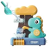 Luclay Badewannenspielzeug Set, Badespielzeug Dinosaurier für Kinder mit Wasserlöffel，Wasserspielzeug Kinder Baby Badespielzeug,Wasser Dusche Badewanne Badespielzeug，Badespielzeug Baby ab 1 Jahr