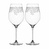 Spiegelau 2-teiliges Bordeauxgläser-Set, Weingläser, Kristallglas, 810 ml, Arabesque, 4192265