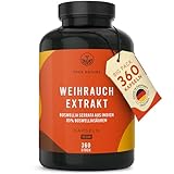 Weihrauch Kapseln Hochdosiert - 2000mg Extrakt pro Tag - 360 Kapseln - Indischer Boswellia Serrata - 85% Boswelliasäure - Vegan, Deutsche Produktion - TRUE NATURE