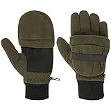 Lodenhut Manufaktur Fleecehandschuhe Fingerhandschuhe Fausthandschuhe Fäustlinge (10 HS - oliv)