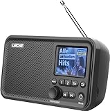 LEICKE tragbares DAB+ Radio mit Bluetooth 5.0 | DAB/DAB+ und UKW Radio, 2,4' Farbdisplay, 80 Voreinstellungen, Küchenradio mit Kabel oder 2000mAh Akkubetrieb, MicroSD/TF/AUX Anschluss, Alarmfunktionen