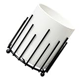 Cabilock Aufbewahrung von Geschirr aus Keramik Stäbchen Schalter Deckel Finger Anzeige kitchen shelf stand küchenutensilien behälter Löffelhalter aus Keramik Desktop-Löffelhalter Black