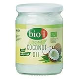 BIOASIA Bio Kokosöl, kaltgepresst, naturbelassen ohne Zusatzstoffe, veganes Fett zum Kochen, Braten & Backen, auch als Naturkosmetik verwendbar, 100 % Bio, 500 ml