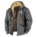 Herren-Sweatshirt, atmungsaktiv, Herbsthemden für Herren, Wintermode, 3D-Druck, Flagge, Kapuze, brauner Reißverschluss, personalisierbar, lässig, Baumwolljacke, Skijacken, Herren, dunkelgrau, 5XL