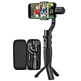 Smartphone Gimbal Stabilisator - hohem Stabilisator iSteady Mobile Plus 3-Achsen für Videoaufnahmen mit Gesichts/Objektverfolgung, 600° Auto Rotation, Handy Gimbal für Android und iPhone 14,13,12 PRO