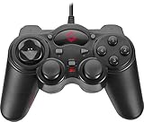 Speedlink THUNDERSTRIKE PC Gamepad - Gaming Controller PC mit USB Kabel, Schnell- und Auto-Feuer-Funktion, robuste Bauweise, DirectInput analog/digital, 1,7m Kabellänge, schwarz