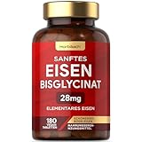 Eisentabletten | 180 Tabletten | Für Immunsystem, Energiestoffwechsel & Blutbildung (EFSA) | Aus Eisenbisglycinat | Vegane | Iron Supplement | by Horbaach