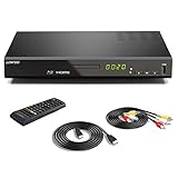 1080P Bluray Player für Fernseher, Kompakter Blu-ray Player, DVD-Player mit HDMI Koaxial AV-Porta, Unterstützt USB-Eingang, alle Region DVDs und Region B/2 Blue Ray Disc