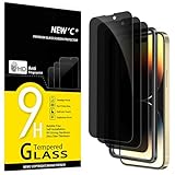 NEW'C 3 Stück, Sichtschutz Panzer Schutz Glas für iPhone 14 Pro Max (6,7 Zoll), Blickschutzfolie Privacy screen mit Anti Spy, Frei von Kratzern - Einfaches Installationswerkzeug enthalten