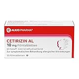 ALIUD PHARMA Cetirizin AL 10 mg, 50 Tabletten: Antiallergikum zur symptomatischen Behandlung bei allergischer Rhinitis