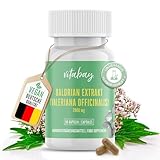 Vitabay Baldrian Extrakt 2000 mg (4:1) - 90 VERGANE Kapseln - Baldrian Hochdosiert - Baldrian Tabletten - Deutsche Qualität - Baldrianwurzel Baldrian Tablette Baldrian stark für die Nacht