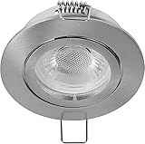 LED Einbau Decken Spots Lampe Einbaustrahler Deckenspot Dimmbar Schwenkbar flach 68mm 38° 230V 5W (5er Set - Neutralweiß)