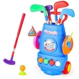 deAO Golf Spielzeug Set für Kinder, tragbares Sporting Golf-Set Kinder Golfschläger Set Spielzeug für Anfänger Kinder, Jungen, Mädchen,Golfspielzeug (Aktualisierung, 77 * 48 * 87cm) (Kids Toy, Dlau)