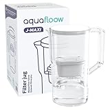 Aquafloow Wasserfilterkanne 2.5 l, Kompatibel Mit Brita Maxtra +, Maxtra Wasserfilterkartuschen | Wasser Filtersystem zur Reduzierung von Kalk, Chlor - Wasserfilterkanne + Wasserfilter - Kartusche