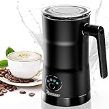 NWOUIIAY 600W Milchaufschäumer Elektrisch 4 in 1 Automatische Milchaufschäumer für Erhitzen von Milch Antihaftbeschichtung automatischer Geeignet für Milch Kaffee heiße Schokolade