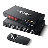 avedio links HDMI Switch 3 in 1 Out, 4K@120Hz HDMI Splitter 3 in 1 Out mit Fernbedienung, HDMI Switch Automatisch Unterstützung HDR, UHD, HDMI Verteiler Umschalter für PS5/4 Blu-Ray Fire Stick