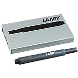 LAMY T 10 Tinte 825 – Tintenpatrone mit großem Tintenvorrat in der Farbe Schwarz für alle Lamy Patronenfüllhaltermodelle – 5 Stück / 1,25 ml