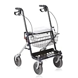 Dyone Rollator für Senioren, zusammenklappbar, 4 Räder