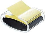 Post-it Z-Notes PRO Abroller, Schwarz + 1 Block Super Sticky Z-Notes, Gelb, 76 mm x 76 mm