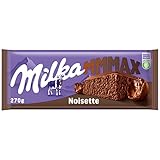 Milka Noisette 1 x 270g I Großtafel I Alpenmilch-Schokolade I mit cremiger Haselnuss-Füllung I Milka Nuss-Schokolade aus 100% Alpenmilch I Tafelschokolade