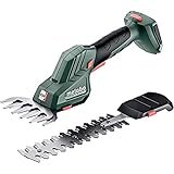 Metabo Akku-Strauch- und Grasschere SGS 18 LTX Q (601609840) 18V, präzise Schnitte an Büschen, Sträuchern, Rasenkanten, ohne Akku, in metaBOX