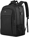 MATEIN Rucksack Herren, Groß Laptop Rucksack 17,3 Zoll Schulrucksack Laptoptasche mit USB Ladeanschluss Anti Diebstahl Business Arbeit Reisen Rucksack Teenager Notebook College Tech Damen, Schwarz