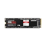 Samsung 990 PRO NVMe M.2 SSD , 1 TB, PCIe 4.0, 7.450 MB/s Lesen, 6.900 MB/s Schreiben, Interne SSD für Gaming und Videobearbeitung, Schwarz, MZ-V9P1T0BW