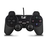 ewent PLAY WIRED USB GAMEPAD, Black