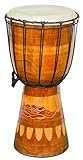 40cm Anfänger Djembe Trommel Bongo Drum Buschtrommel Afrika-Style handgeschnitzt aus Mahagoni Holz Gecko