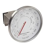 KitchenAid verstellbares Ofenthermometer zum Reinhängen, geeignet für Umluftöfen, Gasöfen oder elektrische Öfen, 40°C bis 320°C