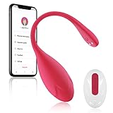 Beckenboden Trainer Damen mit APP und Fernbedienung, Bluetooth Beckenboden Training Anfänger, Stärkt die Beckenbodenmuskulatur, Verbessert die Blasenkontrolle, Silikon Beckenbodentrainingsgerät, Rot.