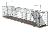 Marderfalle 80x15x19cm mit Holzboden Kaninchenfalle Lebendfalle Rattenfalle