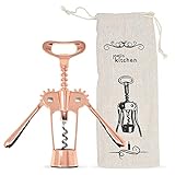 Joejis Korkenzieher Wein - Weinöffner Weinflaschenöffner Flaschenöffner Wein Öffner - Screwpull Korkenzieher Set für das einfache Entfernen von Korken aus Wein, Bier, Olivenöl, & mehr - Roségold Gold