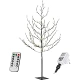 VOLTRONIC LED Kirschblütenbaum, innen und außen, IP44, Timer, warmweiß, Fernbedienung, Größenwahl, 220 cm 224 LEDs