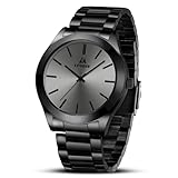 LN LENQIN Uhren Herren Edelstahl Herren Uhr wasserdichte Analoge Quarz Uhren Herren Armbanduhren Mode Freizeit Uhren für Männer