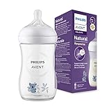 Philips Avent Babyflasche Natural Response – Babyflasche, 260 ml, BPA-frei, für Babys ab 1 Monat, Koalamotiv (Modell SCY903/67)