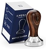 KYONANO Tamper 51mm, Kaffee Tamper aus Edelstahl 304 mit Chacate Pretoholzgriff, Espresso Tamper für Siebträger, Barista Tamper Kompatibel mit Espressomaschinen Delonghi