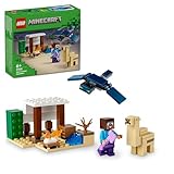 Lego Minecraft Steves Wüstenexpedition, Set zum Videospiel für Jungs und Mädchen, Biom mit Steve, Haus, Figuren und Kamel-Spielzeug, Gamer-Geschenk für Kinder ab 6 Jahren 21251