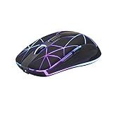 Rii Maus Kabellos, 2.4G Funkmaus PC Maus Laptop Maus Wireless Optische Maus mit USB Nano Empfänger, 7 LED Beleuchtete Maus für Windows/Mac/Linux, Office Home, Schwarz