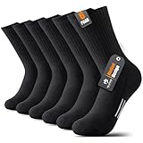 Niofind Wandersocken Damen 39-42 35-38，6 Paar Atmungsaktive Baumwoll Sportsocken,Anti-Blasen Gepolsterte Laufsocken，Mehrfarbig Outdoor Wandern Reisen Bergsteigen Trekkingsocken