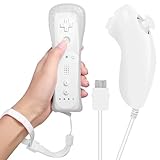 Nizirioo Wii-Fernbedienung Gamecontroller: Wii Fernbedienungen, Wii Controller Remote mit Nunchuck für Wii Vernbedinung Remote Plus Ersatz Kontroller, Wii Fernbedienung für Wii/WiiU Konsole(Weiß)