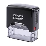 GENIE S-884 ECO Stempel Set mit Stempelkissen | Adressstempel | Automatikstempel | Firmenstempel | Selbstfärbender Stempel | Mini-Bürogerät | Robust & Personalisierbar | Buchstaben, Zahlen & Zeichen