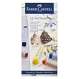 Faber-Castell 128312 - Creative Studio Softpastellkreide, 12 Farben sortiert im Kartonetui