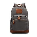 TQVLNMCR Retro-Canvas-Rucksack, Reiserucksack, Outdoor-Wanderrucksack, lässiger Tagesrucksack, Trekkingrucksack for Herren, Sport, Reisen, Camping, Bergsteiger, Rucksack mit großer Kapazität