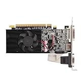 GT610 2G Gaming-Grafikkarte, 2 GB DDR3 64-Bit-Grafikkarte, 810 MHz 1000 MHz, PCI Express X16 1.1, DVI VGA HDMI, Gaming-Grafikkarte mit Leisem Lüfter